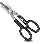 B BOSI TOOLS 10 Inch Straight Pattern Tin Snips Metal Cutters, High Strength Forged and Heat Trea...