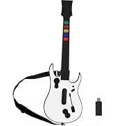 NBCP Guitar Hero Controller PC,Wireless PS3 /PC Guitar Hero Guitar with Dongle for Clone Hero,Gui...