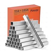 PINOZE Heavy Duty T50 Staples & 18GA Brad Nails Combo Kit, 7500-Count, 3/8" Crown T50 Staples wit...