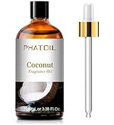 PHATOIL 3.38FL.OZ Coconut Fragrance Oils for Aromatherapy, Essential Oils for Diffusers for Home,...