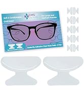 GMS Optical 1.8mm Reg Thin / 18mm Long Length - Butterfly Shape Anti-Slip Adhesive Silicone Eyegl...
