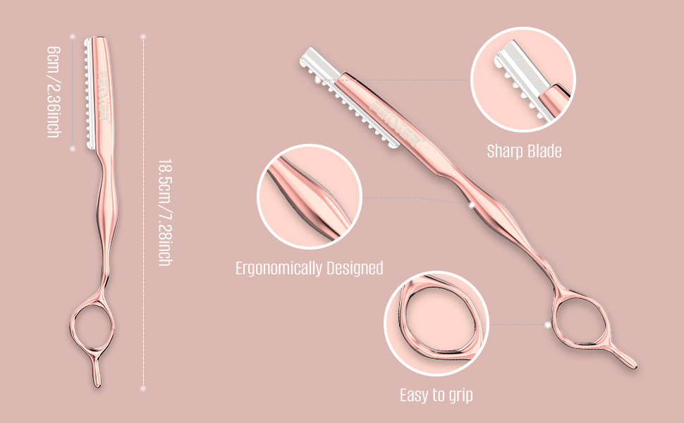 rose gold hair thinning razor
