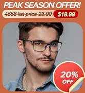 ANYLUV Blue Light Glasses Men/Women, Al-Mg Metal Computer Blue Light Blocking Glasses, Relieve Ey...