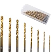 JONMON Brad Point Drill Bits - 8Pcs 3-10mm Titanium Coated High-Speed Steel 135 Degree Tip Point ...
