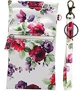 Soft Sunglass Pouch - Extra Large Eyeglasses Holder squeeze top - Glasses Holder Sleeve w/Wristle...