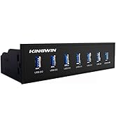 Kingwin Front Panel USB 3.0 Hub 7 Port & One Fast Charging USB 2.1A Charging Port