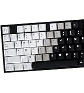 White Black Gradient Keycaps Set Cherry Profile Doubleshot Custom Keycaps 121 Keys for 61 64 87 1...