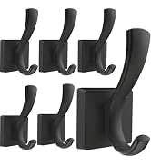 TOFIIGREM Black Towel Hooks Coat Hooks for Wall, Hand Towel Holder Robe Hook for Bathroom, Entryw...