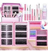 Lash Clusters Kit Bulk 3D Effect Eyelash Clusters Kit Cat Eye Lashes Cluster Eyelash Extensions P...