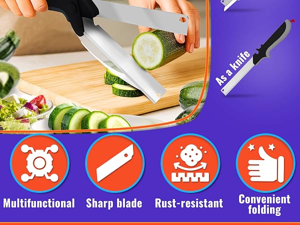 kitchen tools veggie slicer food scissors meat scissors veggie cutter cutting board scissors