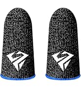 5Pcs Black Finger Cover Game Controller Sweat Proof Non-Scratch Sensitive Screen Gaming Artifact ...