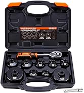 MateAuto Oil Filter Socket Set, 11 Pcs Oil Filter Wrench Set, 3/8" Drive Metric Cap Oil Filter Re...