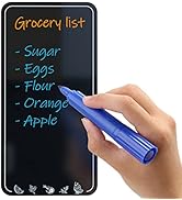 Dry Erase Magnetic Grocery Shopping List for Fridge - Small Reusable Shopping List Black - Fridge...