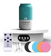 YVV Motorized Rotating Display Stand for Epoxy Glitter Tumbler, 360° Cup Turner Electric Turntabl...