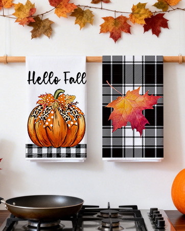 fall kitchen towels