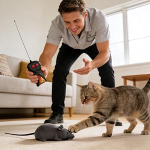 Remote-controlled fun from 10 feet away, perfect for interactive play.