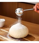 Flour Duster For Baking, One-Handed Operation, 304 Stainless Steel Sugar Powder Shaker Dust Colle...