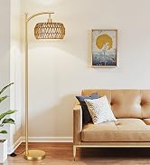 rattan floor lamp arc floor lamps for living room floor lamp boho lamps for living room
