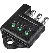 WUSHIXAN 4 Pin Trailer Tester Connector Trailer Plug Tester Trailer Connector Tester,4-Pin Straig...