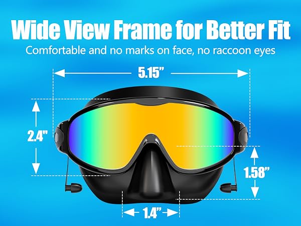 wide view swim goggles