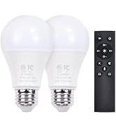 Gupuzm A19 LED Remote Control Bulbs, 800LM 9W, Equivalent to 60W Bulbs, Dimmable Bulb with Remote...