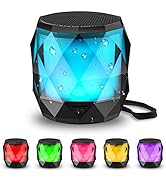 LFS Portable Bluetooth Speaker with Lights, Night Light LED Wireless Speaker,Magnetic Waterproof ...