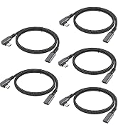USB C Extension Cable 6FT 5-Pack, USB Type-C Extender Cord 100W 10 Gbps, Right Angle USB C to USB...