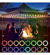 Waybelive LED Canopy Lights, 40Ft LED String Light for Outdoor Canopy, Compatible with 10 x10 Ft ...