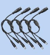 ANLINK 4PCS 1 to 2 Way DC Power Splitter Cable, 1 Female to 2 Male Connector, DC Plug 5.5mm x 2.1...