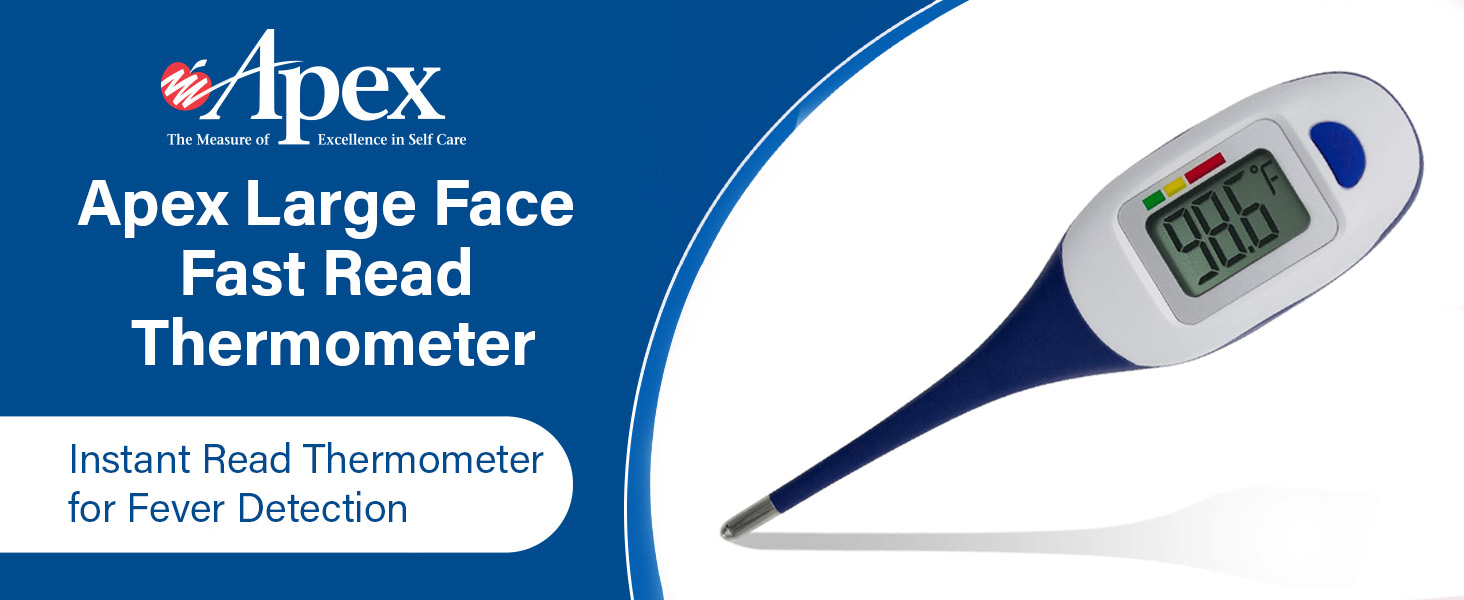 Apex Large Face Fast Read Thermometer