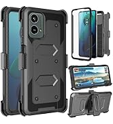 Takfox Moto G 5G 2024 Case, for Motorola G 2024 5G Belt Clip Holster Phone Case [Built-in Screen ...