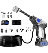 Fvrnoss Portable Handheld Cleaning Tool, Lightweight Compact Spray Tool with 6-in-1 Nozzle for Ca...
