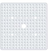 Naoloture Large White Square Shower Mat Non Slip 27 x 27 Inch, Soft Bath Mat Bathtub Mat for Insi...