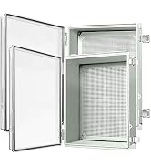 LeMotech Junction Box, Hinged Clear Cover Stainless Steel Latch ABS Plastic IP67 Waterproof, Outd...