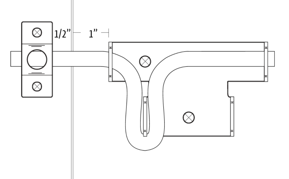 slide bolt gate latch