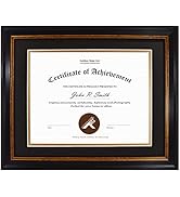 Golden State Art, 11x14 Frame for 8.5x11 Diploma/Certificate, Sawtooth Hangers for Wall Mounting ...