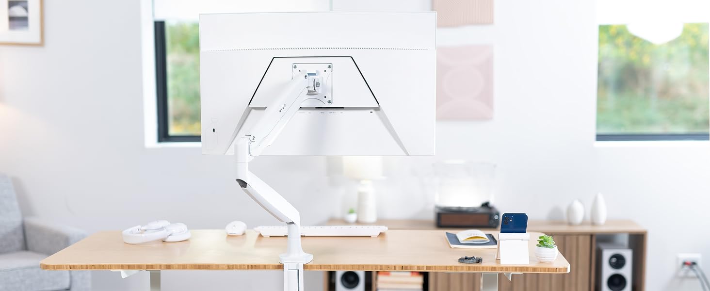 Pneumatic Single Monitor Desk Mount