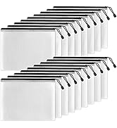 SUNEE Plastic Mesh Zipper Pouch 6x9 in (Black, 18 Packs),Extra Large Water-Resistant Zip Bag for ...