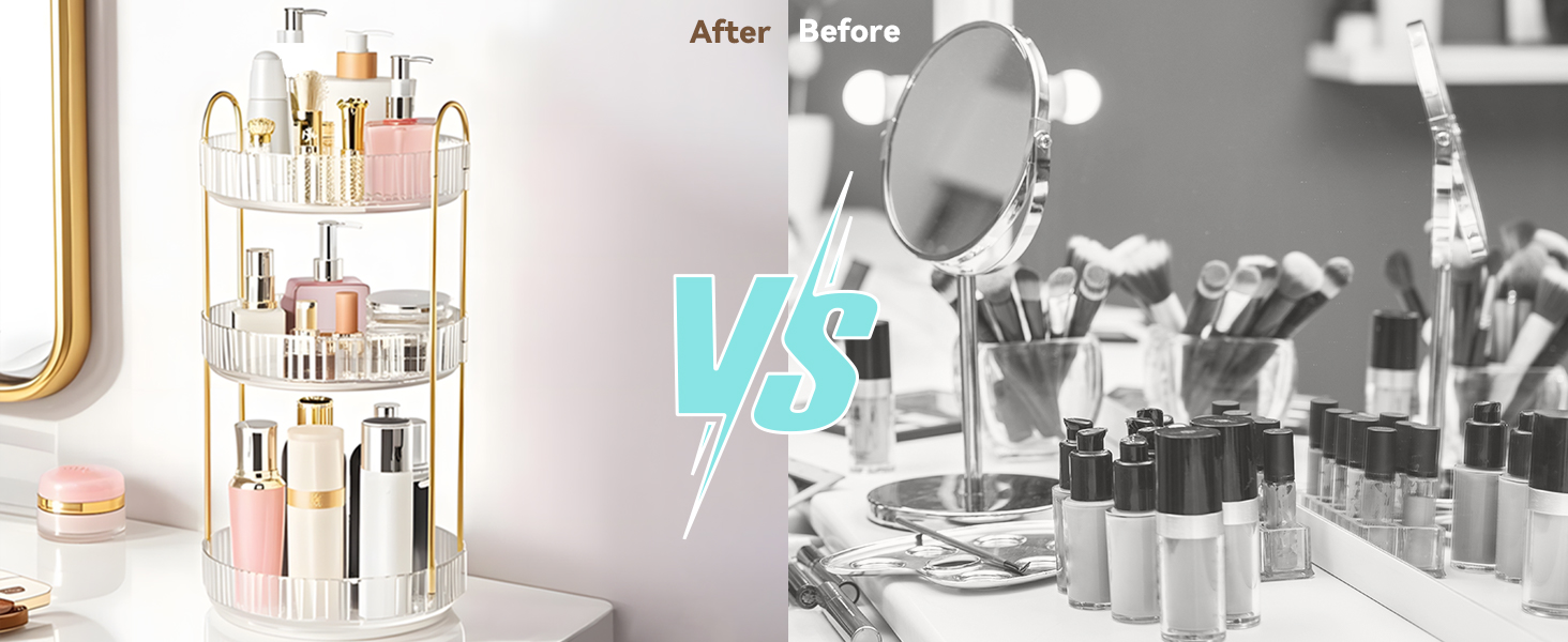 360° Rotating Makeup Organizer