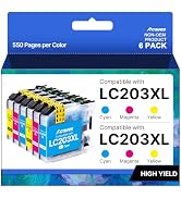LC203XL Ink Cartridges Replacement for Brother LC203 Ink Cartridges High Yield Work with MFC-J432...