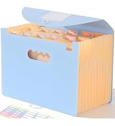 SortRax Accordion File Organizer 12 Pockets, Monthly Bill Receipt Tax Organizer, Expanding File F...