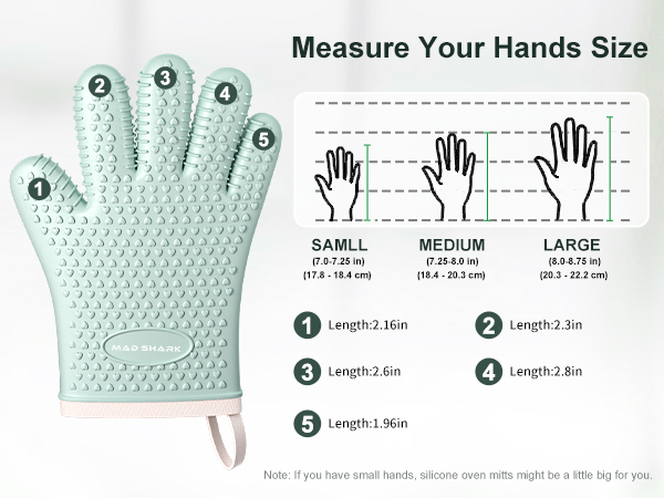 oven mitts size