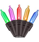 Outdoor String Lights Christmas 120V UL Certified 2Pack 35.3Ft 100LED Connectable Waterproof Indo...