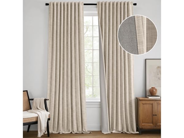 double sided linen curtains
