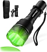 DARKBEAM Green Light Flashlights for Night, Rechargeable Mini Handheld Flood Light Super Bright T...