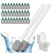 Pumice Stone,Bathroom Cleaner Brush Toilet Wand Refills with 30CM Long Handle for Remove Hard Wat...