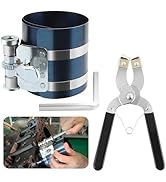 Car Engine Piston Ring Compressor Tool for 60-150mm,Piston Ring Compressor Kit with Piston Ring P...