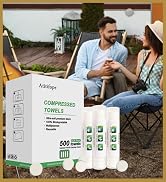 Atitifope Compressed Towel Camping Hiking Travel Reusable Clean Towels Coin Tissues Bulk Pack 500...