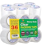 Packing Tape Refill Rolls Heavy Duty 36 Rolls Sealing Great for Packing Box Shipping and Moving S...