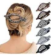 French Flat Hair Clips for Women - 6Pcs Flat Hair Claws for Thin Thick Hair Strong Hold No Slip G...